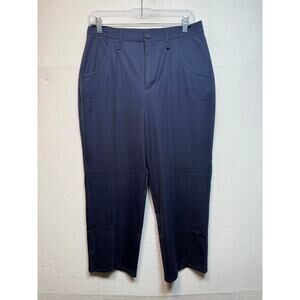 A. Putnam High Rise Crop  Performance Golf Pants, Navy Blue, Size 10